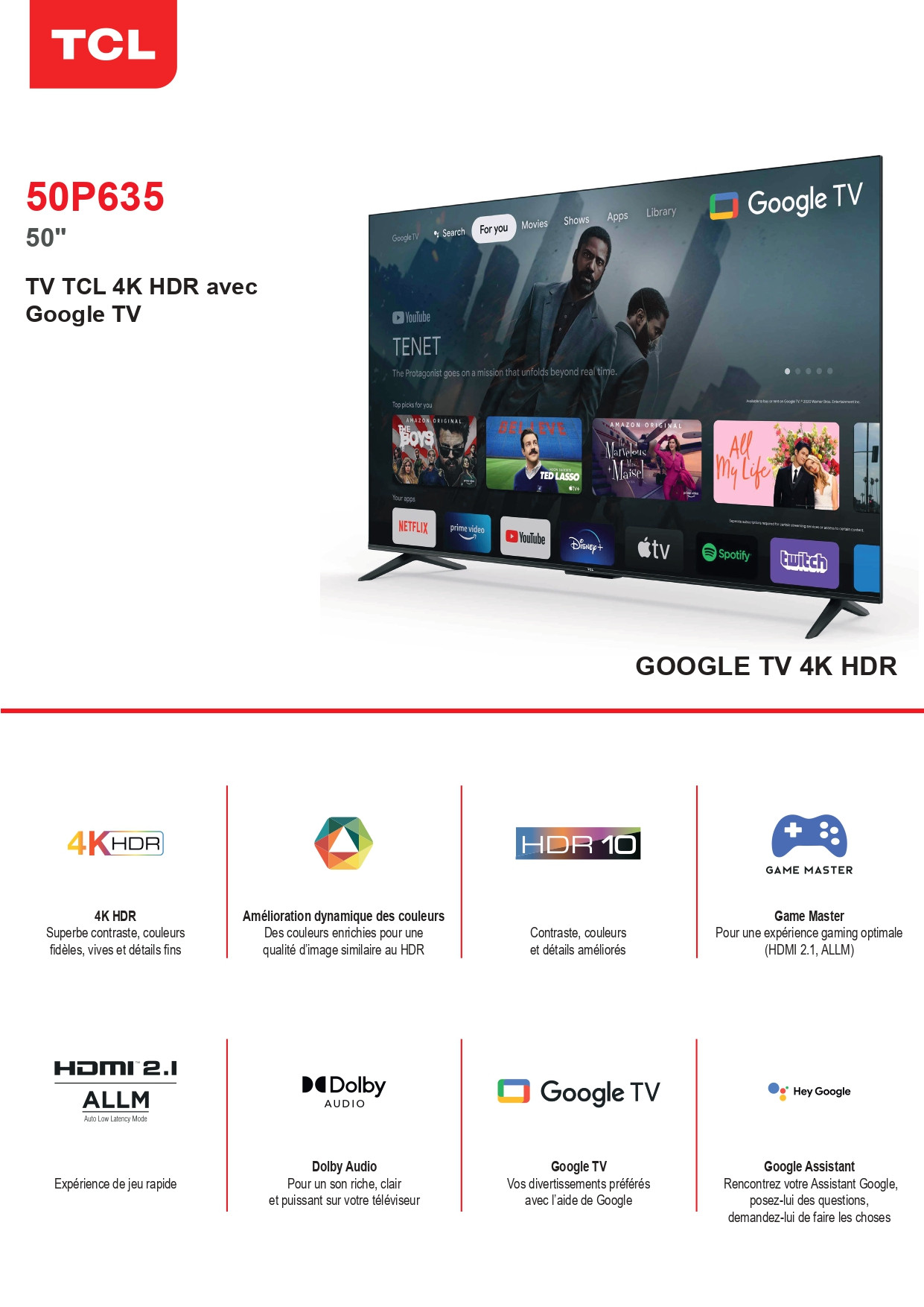 TV TCL 50 SMART ANDROID 4K